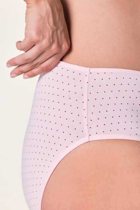 Midislips, 5er-Pack, Punkte/einfarbig