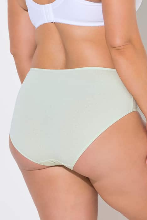 Midislips, 5er-Pack, Punkte/einfarbig