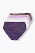 Slips midi, pack de 5, lunares/liso