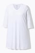 Longshirt, A-Linie, V-Ausschnitt, 3/4-Arm