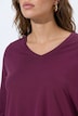 Longshirt, A-Linie, V-Ausschnitt, 3/4-Arm