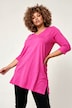 Longshirt, A-lijn, V-hals, 3/4-mouwen