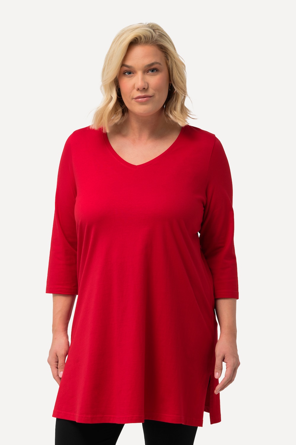 Große Größen Longshirt, Damen, rot, Größe: 50/52, Baumwolle, Ulla Popken