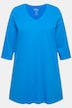 V-Neck Swing A-line Hem Cotton Knit Tunic