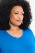 V-Neck Swing A-line Hem Cotton Knit Tunic
