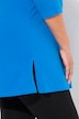 V-Neck Swing A-line Hem Cotton Knit Tunic