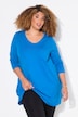 V-Neck Swing A-line Hem Cotton Knit Tunic