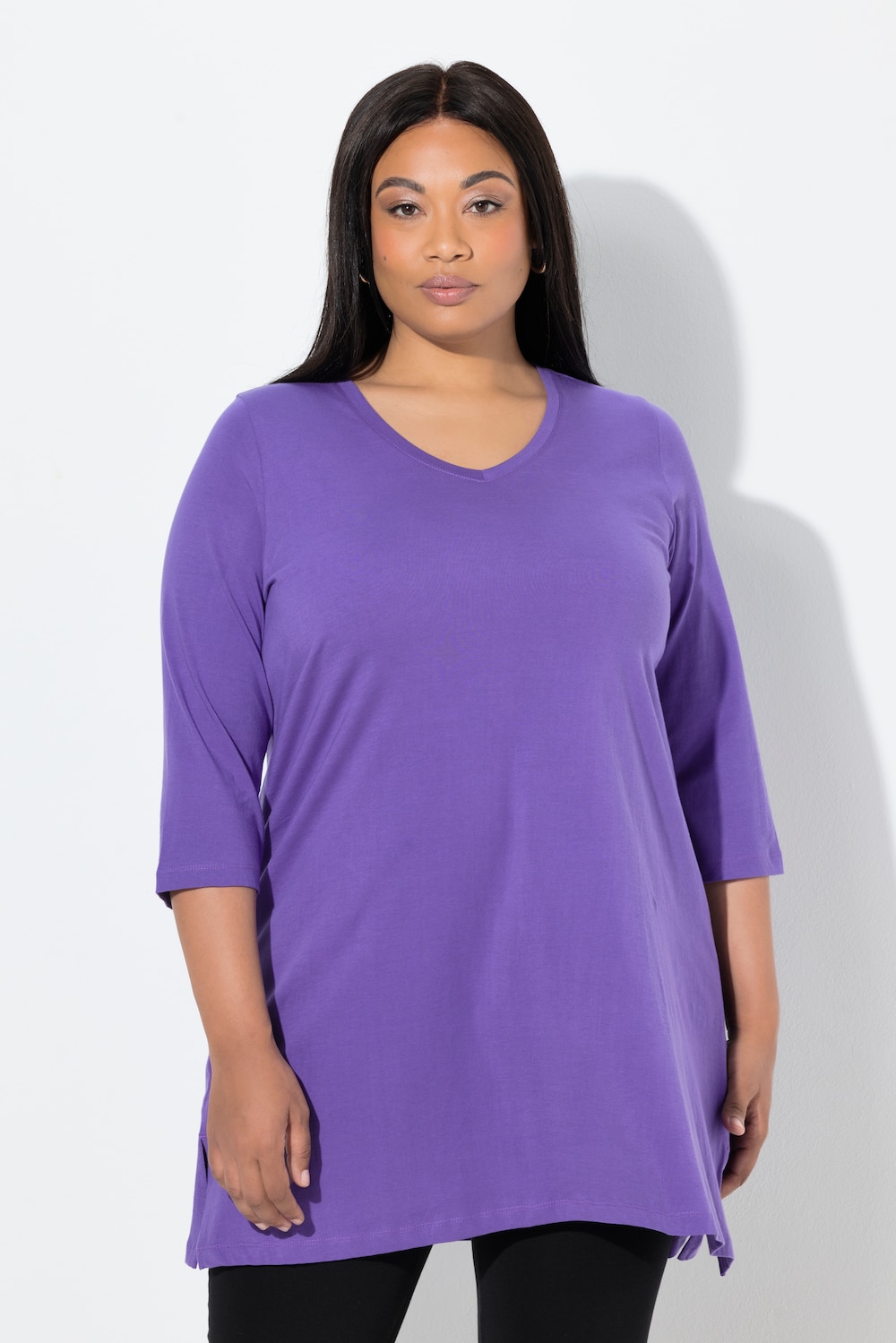 Große Größen Longshirt, Damen, lila, Größe: 42/44, Baumwolle, Ulla Popken