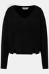 Pullover, Boxy Shape, Saum-Schlitze, V-Ausschnitt, Langarm