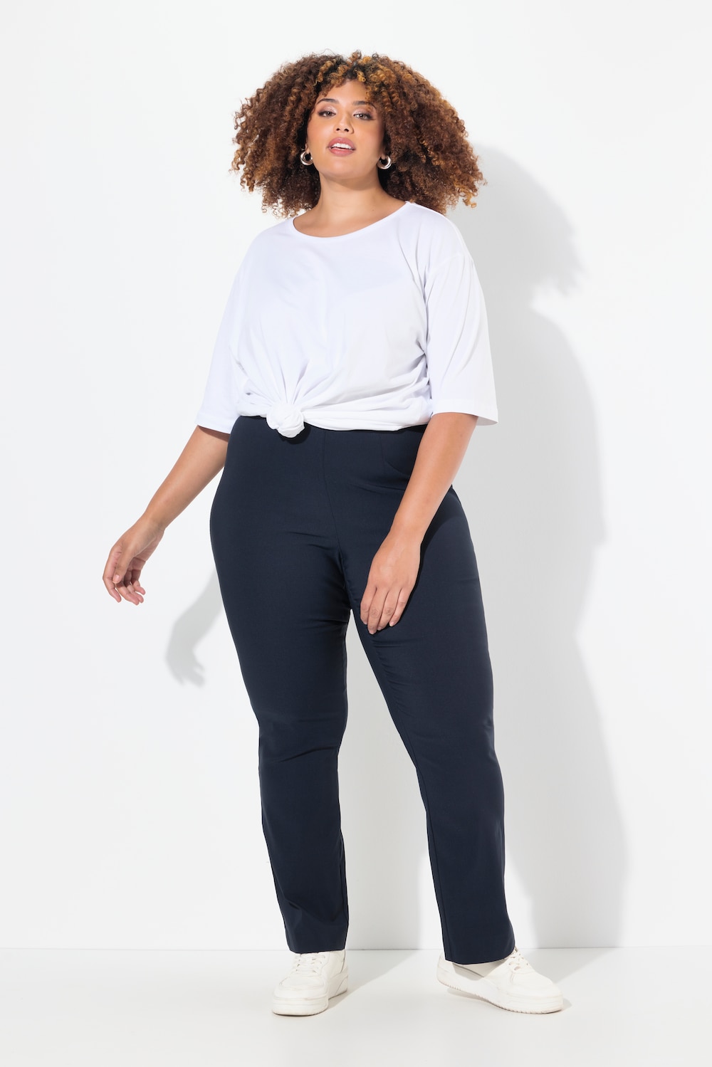 Thermo-bengaline broek, slim fit, aangenaam warm, elastische tailleband