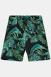 Bermudy dresowe, nadruk w palmy, elastyczny pas, do rozmiaru 8XL