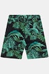 Bermudy dresowe, nadruk w palmy, elastyczny pas, do rozmiaru 8XL