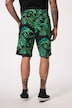 Bermudy dresowe, nadruk w palmy, elastyczny pas, do rozmiaru 8XL