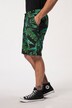 Bermudy dresowe, nadruk w palmy, elastyczny pas, do rozmiaru 8XL