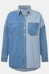 Jeanshemd, oversized, Patch-Look, Hemdkragen, Langarm