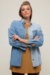 Jeanshemd, oversized, Patch-Look, Hemdkragen, Langarm