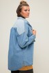 Jeanshemd, oversized, Patch-Look, Hemdkragen, Langarm