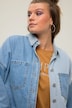Jeanshemd, oversized, Patch-Look, Hemdkragen, Langarm