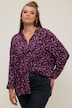 Hemdbluse, oversized, Color Leo, Hemdkragen, Langarm