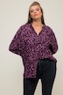 Hemdbluse, oversized, Color Leo, Hemdkragen, Langarm