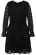 Šaty, A střih, mini délka, třpytivé puntíky, zavinovací vzhled, dlouhé rukávy