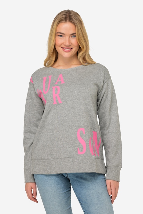 Sweatshirt, oversized, Patchlook mit Laurasøn-Print