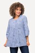Scribble Print 3/4 Sleeve Tunic Blouse