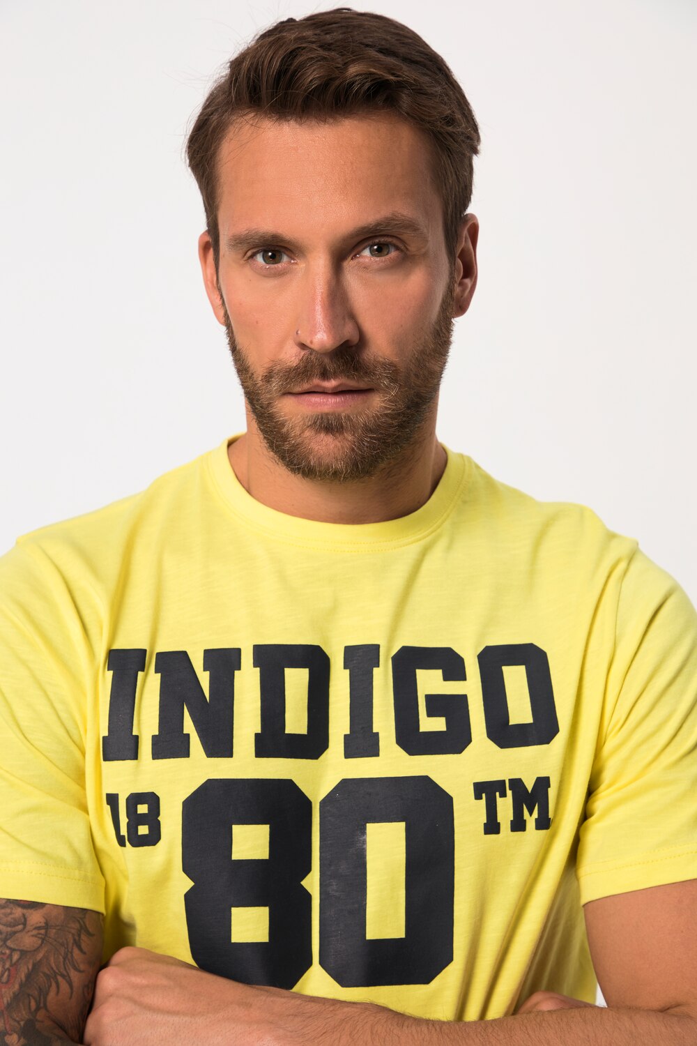 Stora storlekar T-shirt med print på bröstet, Her, grön, storlek: XXL, Bomull, JP1880