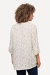 Bird Print 3/4 Sleeve Tunic Blouse