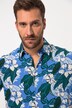 Chemise coupe Modern Fit. Manches courtes, col Kent et imprimé floral. Jusqu'au 8XL.