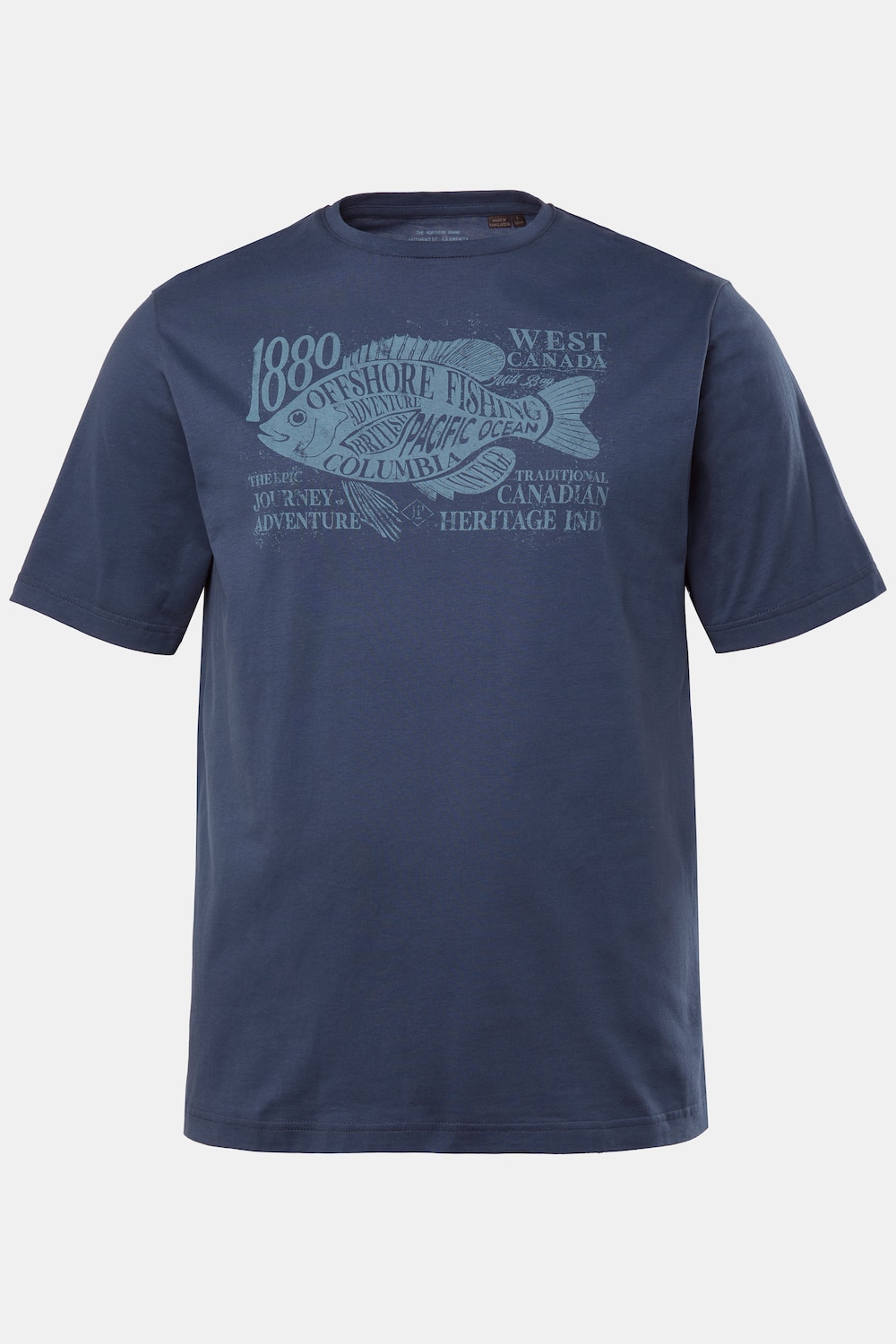JP1880 T-Shirt, Halbarm, Brust-Print, Rundhals, bis 8 XL