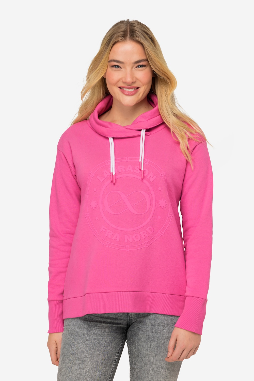 Große Größen Sweatshirt, Damen, rosa, Größe: L, Baumwolle/Polyester, LAURASON
