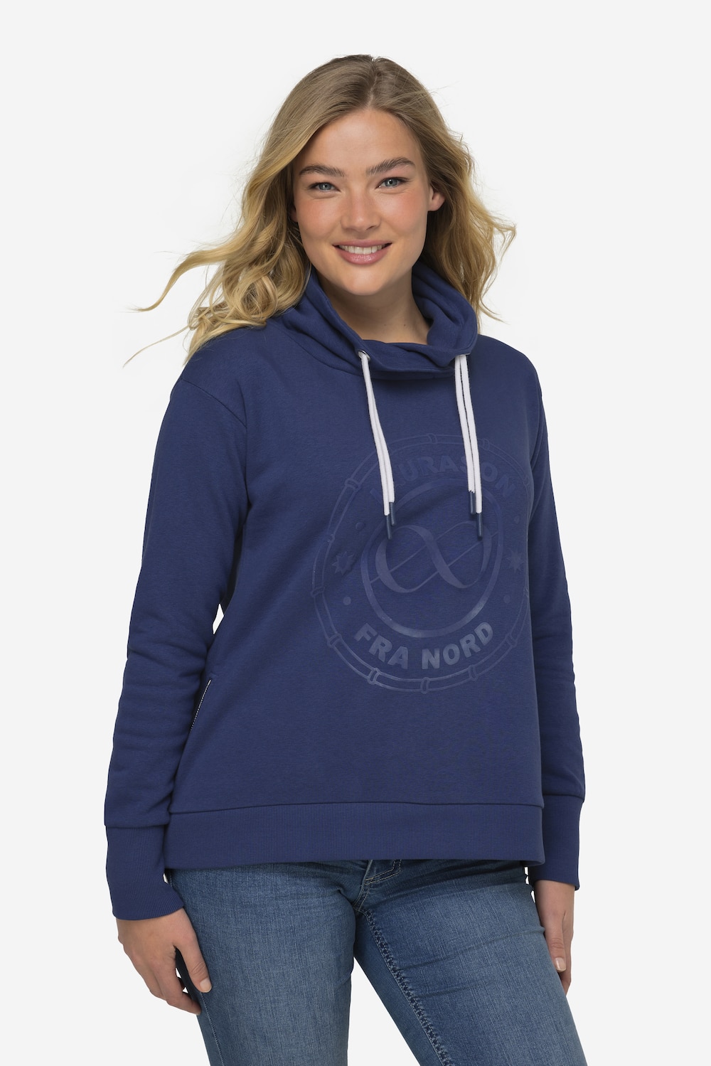 Große Größen Sweatshirt, Damen, blau, Größe: S, Baumwolle/Polyester, LAURASON