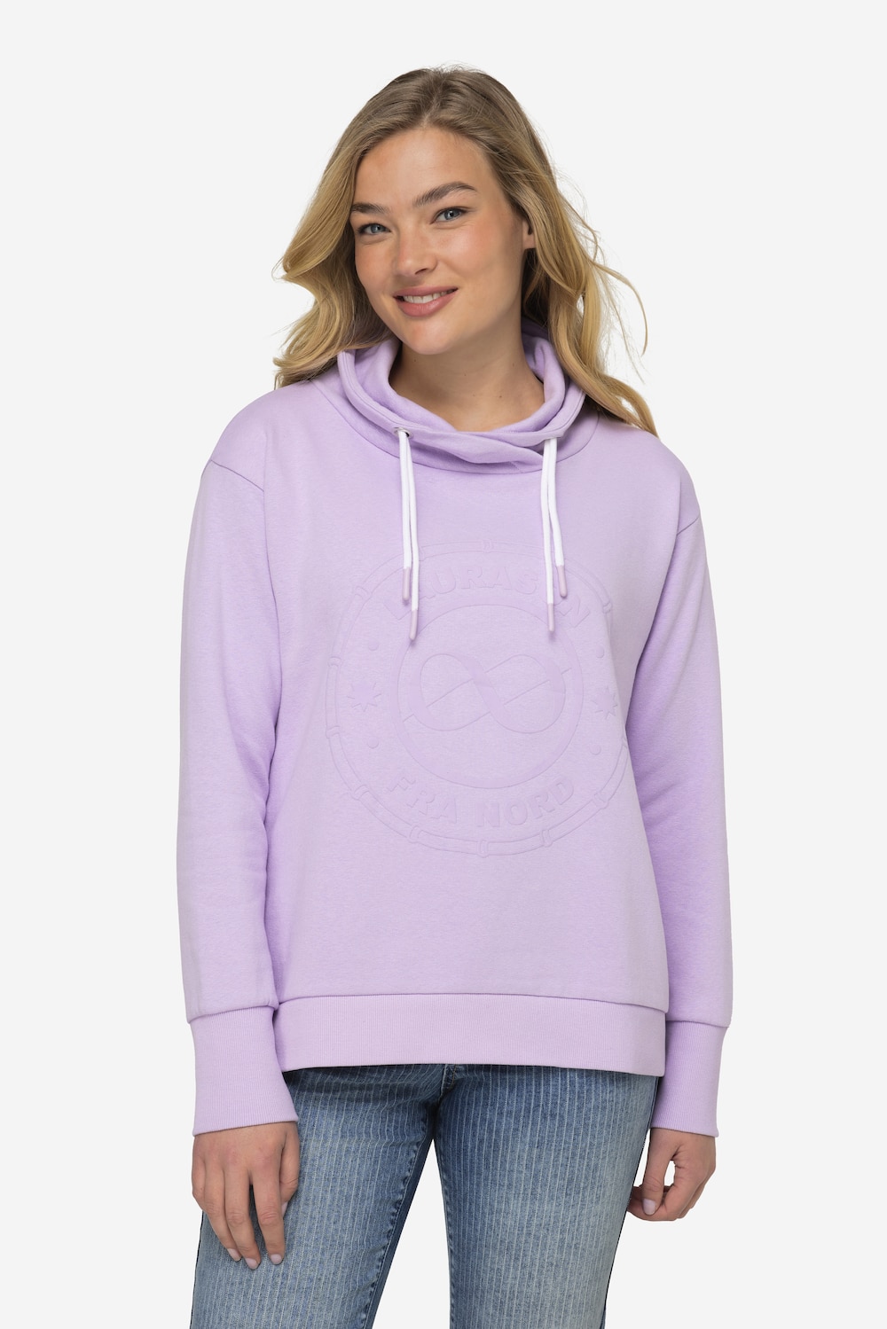 Große Größen Sweatshirt, Damen, lila, Größe: L, Baumwolle/Polyester, LAURASON