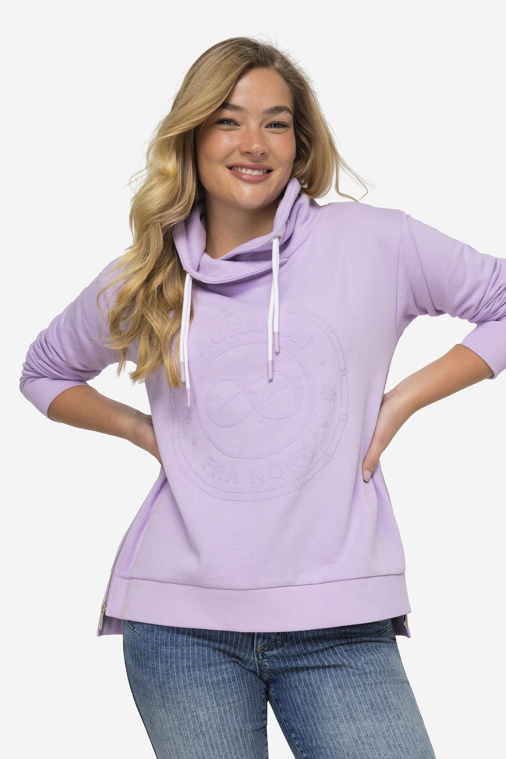 Große Größen Sweatshirt, Damen, lila, Größe: S, Baumwolle/Polyester, LAURASON