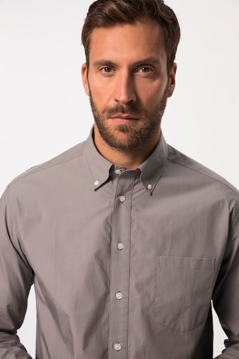 JP AWARE shirt, long-sleeved, button-down collar, GOTS-certified organic cotton