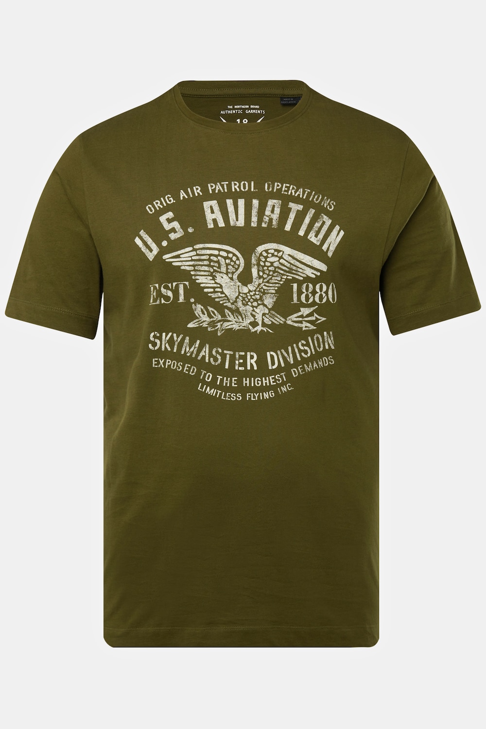 T-Shirt, Halbarm, Brust-Print, Rundhals, bis 8 XL