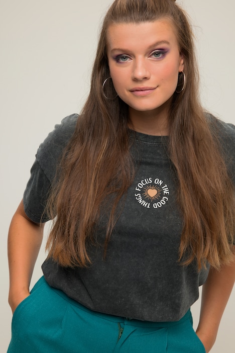 Acid Washed Short Sleeve Graphic Tee