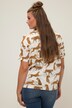 T-Shirt, oversized, Leoparden-Print, Rundhals, Halbarm