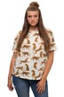 Tričko, oversize, leopardí potisk, kulatý výstřih, krátké rukávy