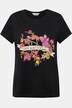 T-shirt i klassisk modell med blomprint, rund hals och kort ärm