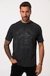 T-shirt, halflange mouwen, vintage look, print op de borst, ronde hals, tot 8XL