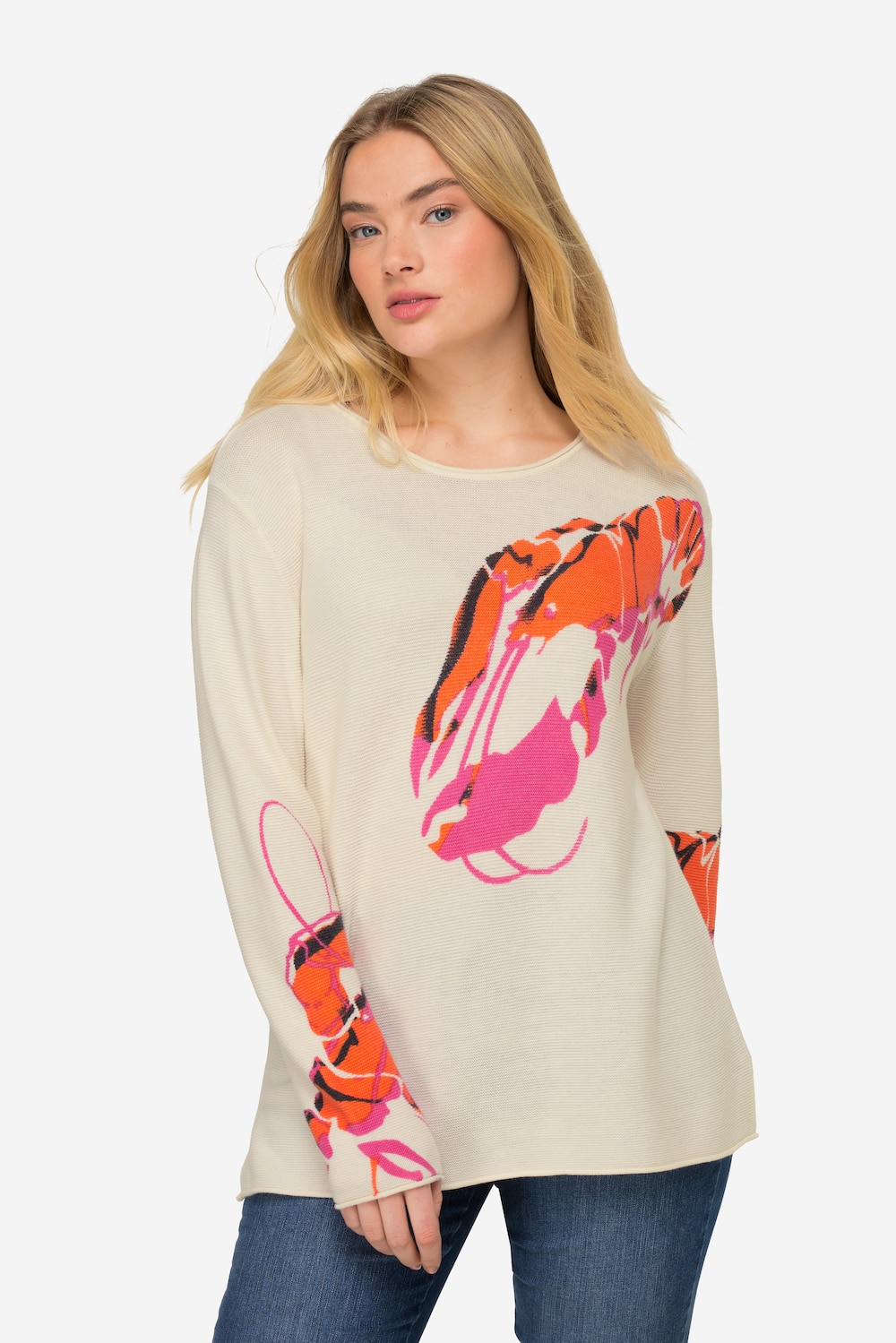 Große Größen Pullover, Damen, rosa, Größe: S, Synthetische Fasern/Baumwolle, LAURASON