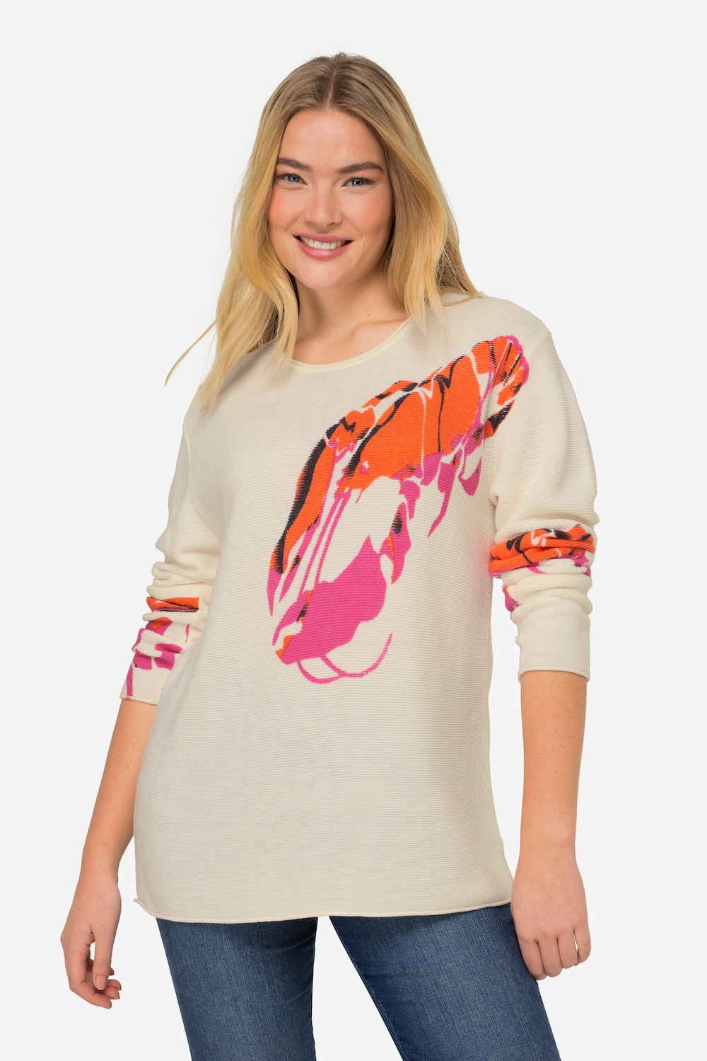 Große Größen Pullover, Damen, rosa, Größe: XL, Synthetische Fasern/Baumwolle, LAURASON