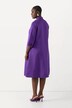 Linen Blend Flared 3/4 Sleeve Midi Dress
