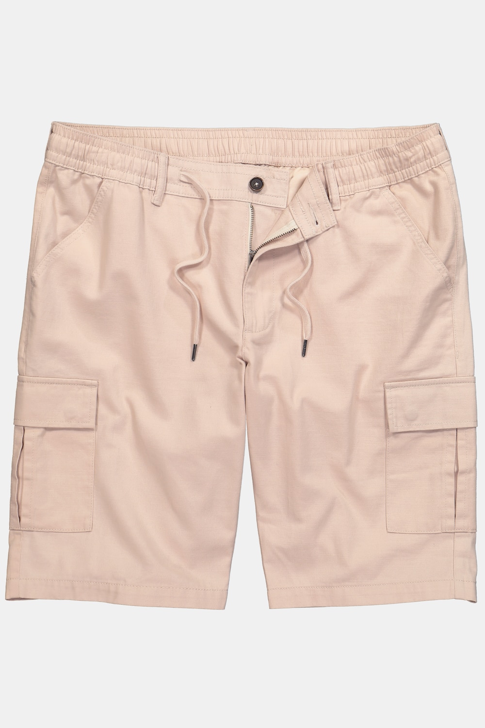 Bermuda, Leinenoptik, Cargotaschen, Elastikbund, bis 8 XL