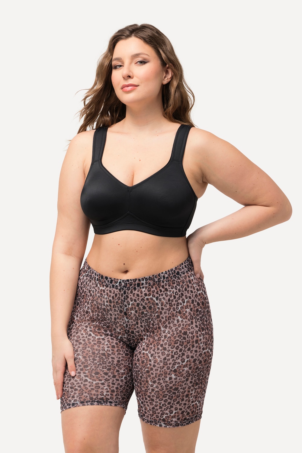 Große Größen Strumpf-Radler, Damen, weiß, Größe: 54/56, Polyester/Elasthan, Ulla Popken