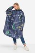 Funktions-Regencape, Unisex, Segelboot-Print, Kapuze