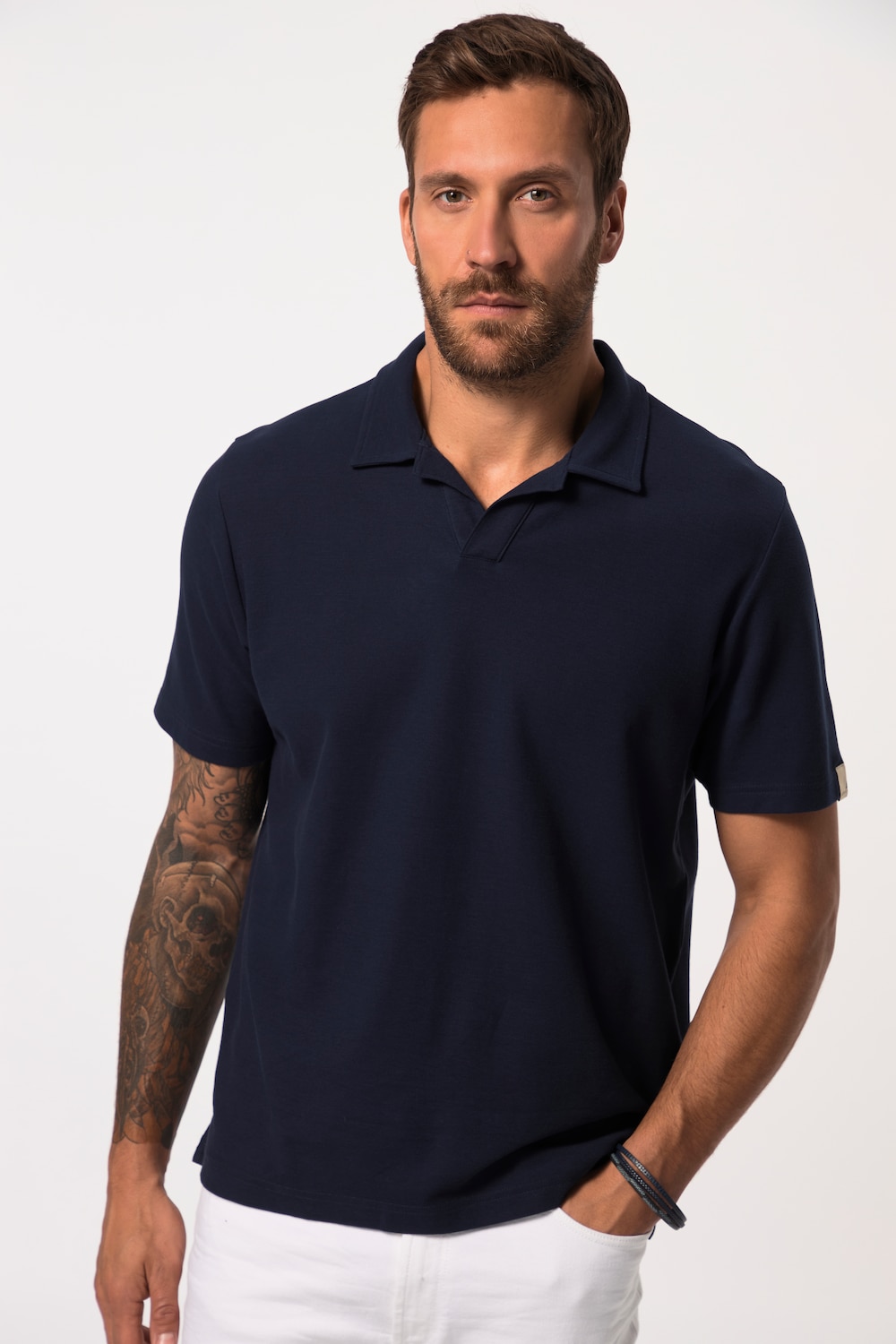 Große Größen JP AWARE Poloshirt, Herren, blau, Größe: 3XL, Baumwolle, JP-Aware