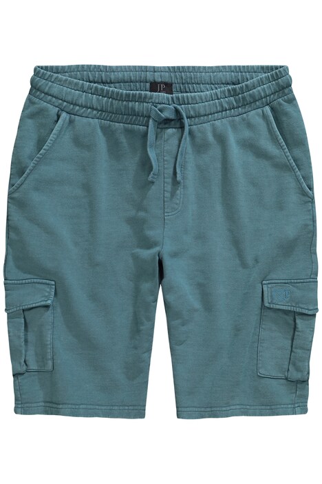 Teplákové bermudy, cargo kapsy, vintage vzhled, elastický pas, do 8XL